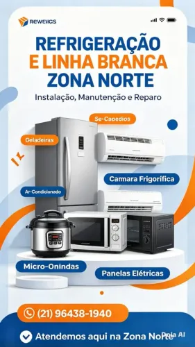 Serviços de refrigeração comercial e doméstico