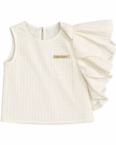 blusa infantil lilica ripilica, tamanho 4, na cor off-white