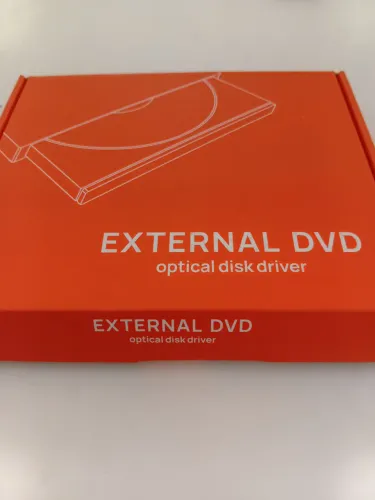 Leitor DVD externo sem uso.