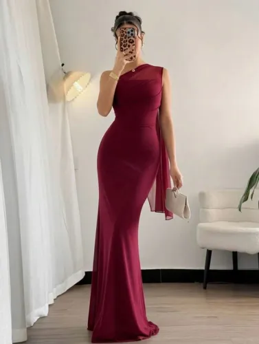 Vestido festa vinho