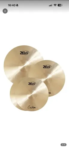 Kit Pratos Zeus Custom Set C 14,16,20 Hihat Crash Ride C/bag