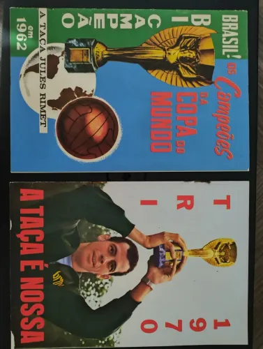 Álbuns Vazios Editora Sete Cores (Tri e Bi Mundial) Brasil - Sem Figurinhas