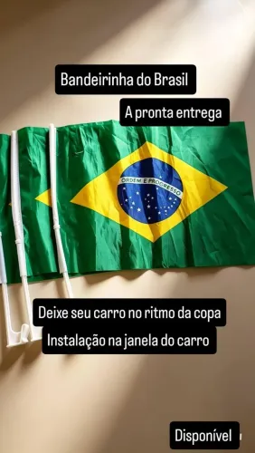 Bandeirinha do Brasil para janela do carro