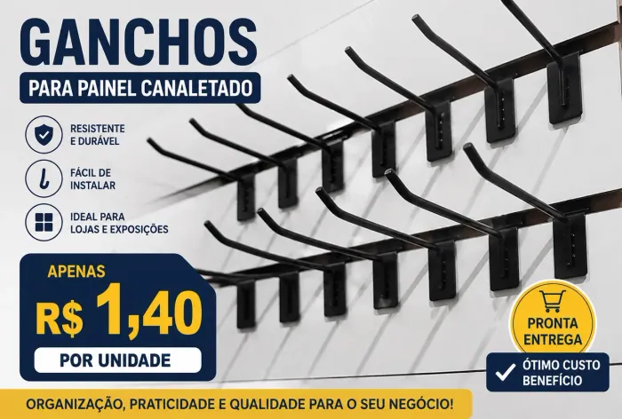 Ganchos Para Painel Canaletado 