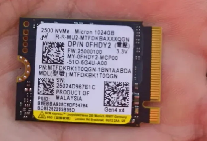 Micro NVme Gen 4x4 de 1 Tera muito rápido