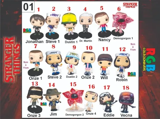 Funko Stranger Things || - Venda por Coleção ou Unidade