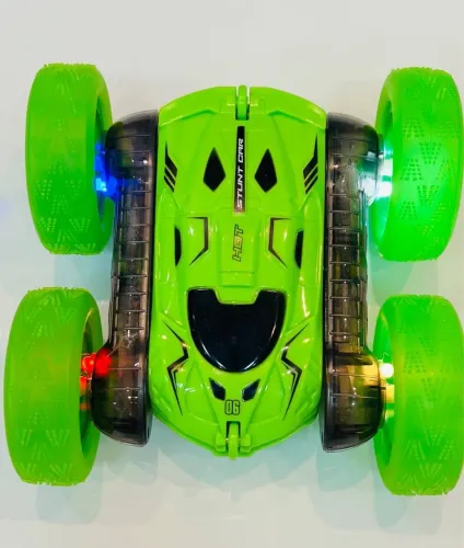 Carrinho Controle Remoto 360° Dupla Face LED Recarregável Rodas de Borracha