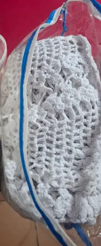 Conjunto de colcha com fronha de crochê