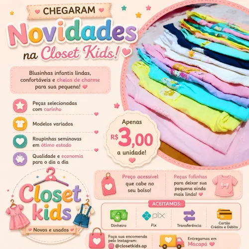 Blusinhas infantil