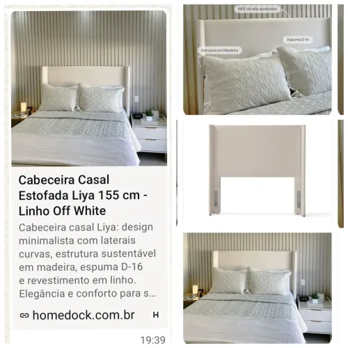 Cabeceira de Cama de casal Lyra