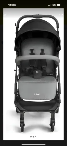 Carrinho Bebê Compacto 0-15 Kg Oppa Preto/cinza Litet B