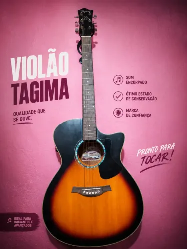 Violão Tagima Dallas Eletroacústico Muito Conservado - R$ 850