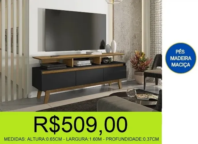 rack - retro - pés de madeira maciça - compre e retire hoje mesmo 