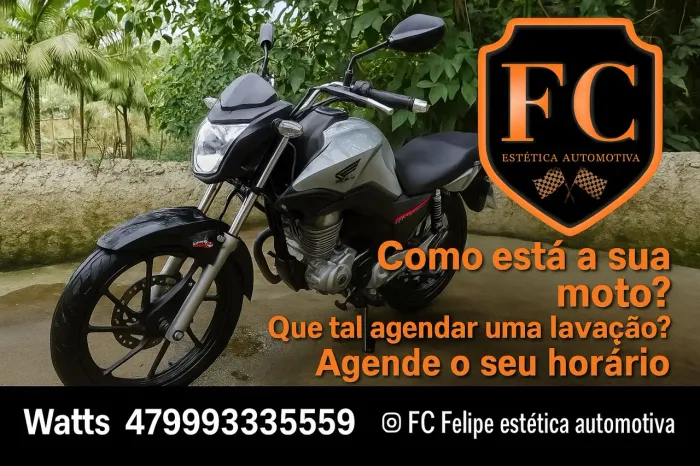 FC Felipe estética automotiva lavação de moto