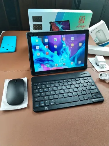 Tablet A06 Plus Android 256GB Armazenamento 8GB RAM Wi-Fi Cor Azul Com Teclado e Capa