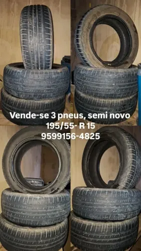 Vende-se 3 pneus semi novos 195/55 R *