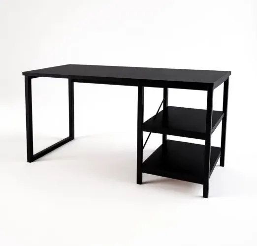 Mesa Escrivaninha Com Nichos Home Office Industrial Estudo 120cm Escritório
