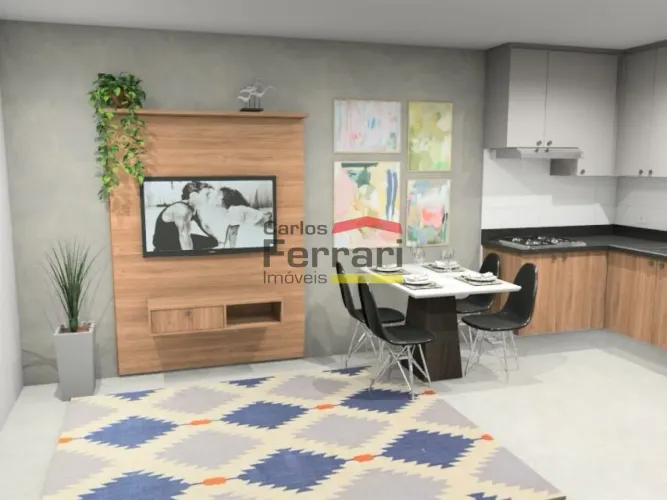 Apartamento novo, semi-mobiliado, para locação, no Horto Florestal, 2 dormitórios, 1 vaga,
