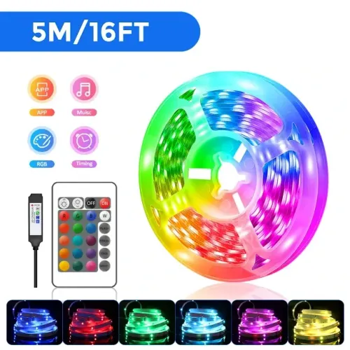 NOVA! Fita LED RGB com Controle IR + Bluetooth - 5 metros