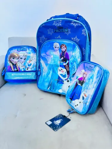 Kit escolar da Frozen: Mochila, Lancheira e Estojo