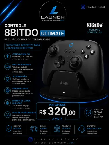 Controle 8bitdo ultimate