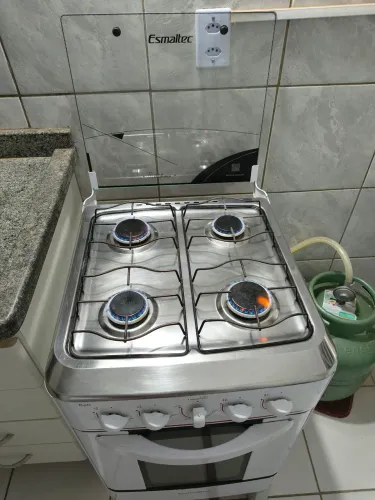 VENDIDO - Fogão 4 bocas Esmaltec Branco