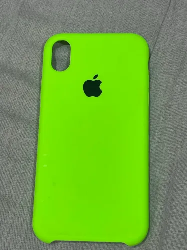 case/capinha verde neon iphone XR com forro aveludado 