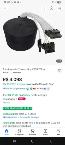 Transformador v300, v500 thermo king