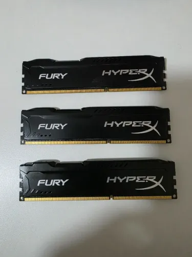 Kit Mem. Ram Hyperx Fury 8gb (3x4gb) Ddr3 1866mhz Pc (Usado)