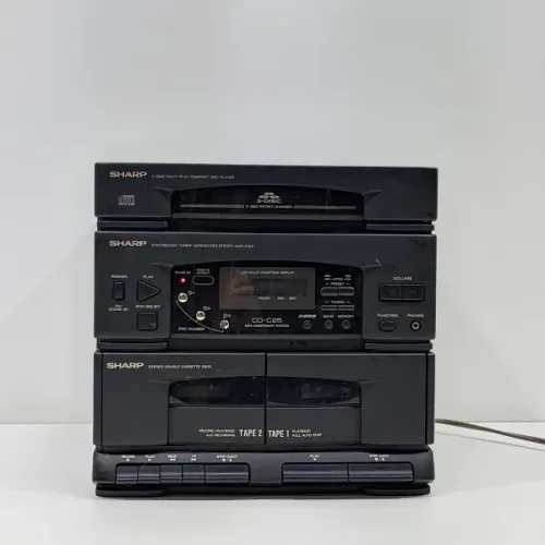 Micro System Sharp CD-C25X Vintage - Liga - Leia Descrição
