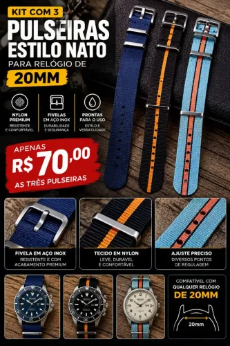 Pulseiras nato para relógio - 20mm