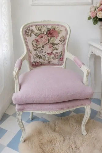 Poltrona Medalhão Vintage Luis XV - Peça de Pinterest!