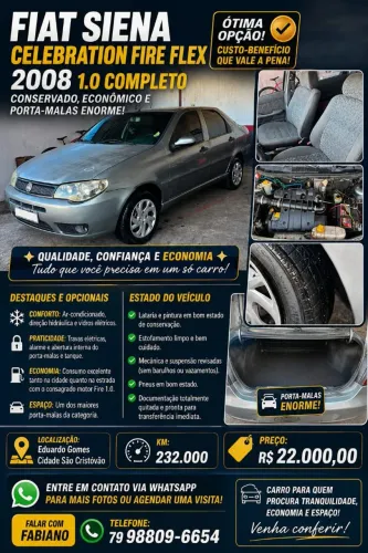 Fiat Siena 1.0/ EX 1.0 MPI Fire/ Fire Flex 8V 2008