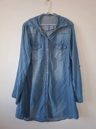 Vestido chemise camisa jeans tamanho M