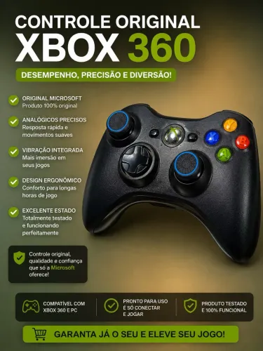 Controle Xbox 360 original S/Fio