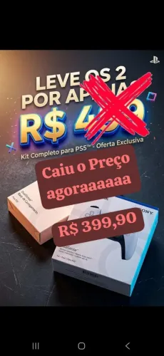 Carregador e Controle Playstation 5