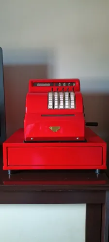 Máquina Registradora Antiga, marca" Rena 1950 "- Restaurada Pintura Automotiva