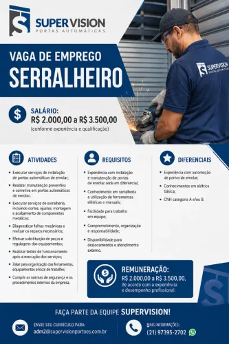 PROCURA-SE SERRALHEIRO