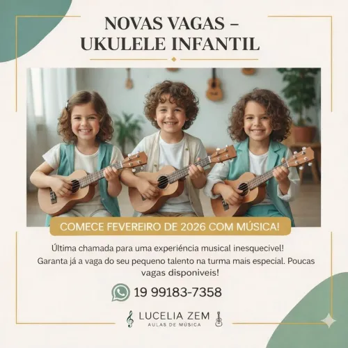 Aulas de Ukulele para crianças