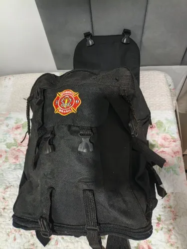 Kit Bombeiro Civil - Calça P - Bota 35 - 2 camiseta , Mochila, Cinto 38 - bolsa d per