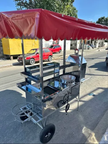 Carrinho 4em1, espetinho, chapa, hot dog e fritura, direto de fábrica