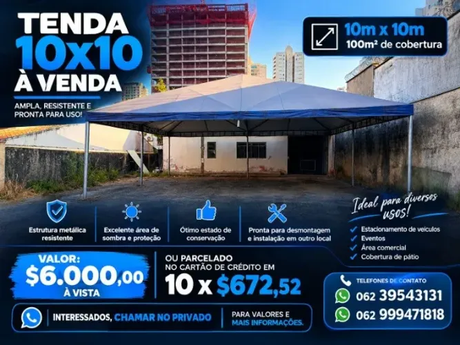 TENDA 10x10 À VENDA