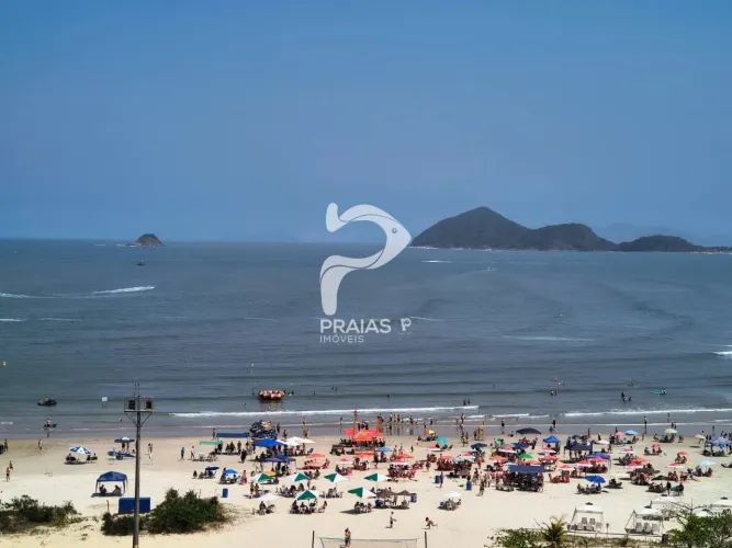 Apartamento pé na areia, com linda vista para o mar em São Lourenço