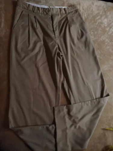 Calça alfaiataria bege 44