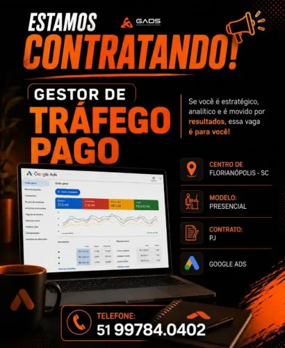 GESTOR DE TRÁFEGO PAGO | FLORIANÓPOLIS - SC