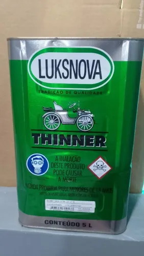 Thinner Luksnova 5 litros/ Tinta cinza médio 3,6L/ Tinta azul frança 3,6L/ valor: 150