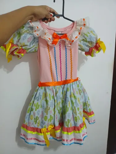 Vestido junino 8 anos