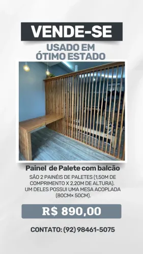 Painel de palete com balcão