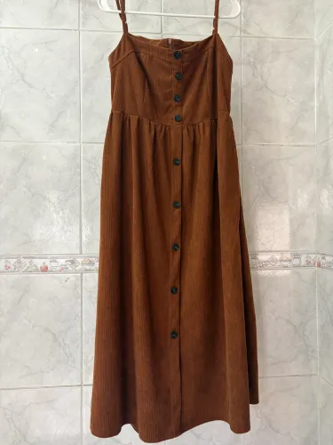 Vestido Longo SHEIN Dazy Marrom Ferrugem Tam P/M