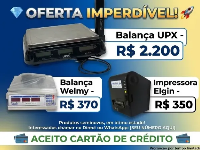 Balança + Impressora Fiscal